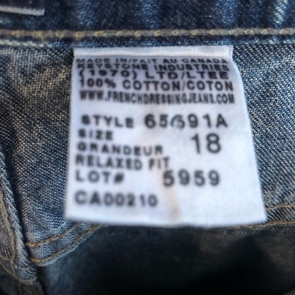 VINTAGE FRENCH DRESSING high waisted straight leg jeans size 18 - Picture 4 of 5